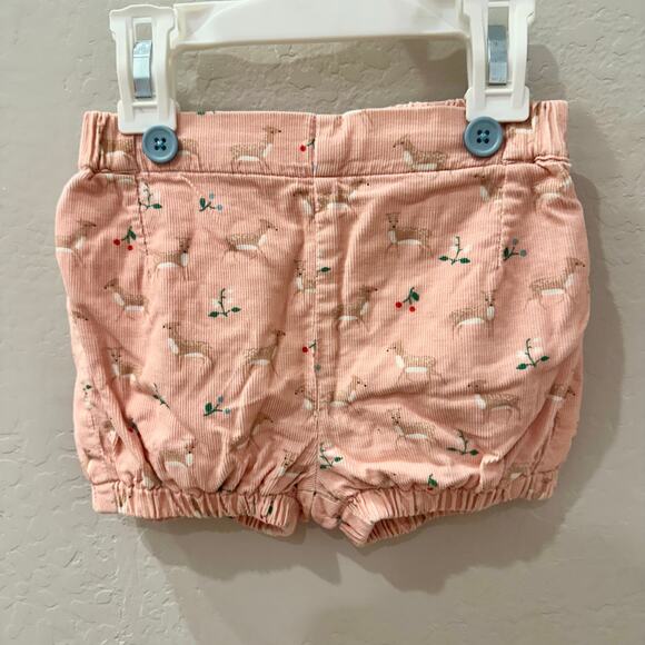 Baby Boden Pink Reindeer Corduroy Bloomer Shorts - Picture 1 of 6